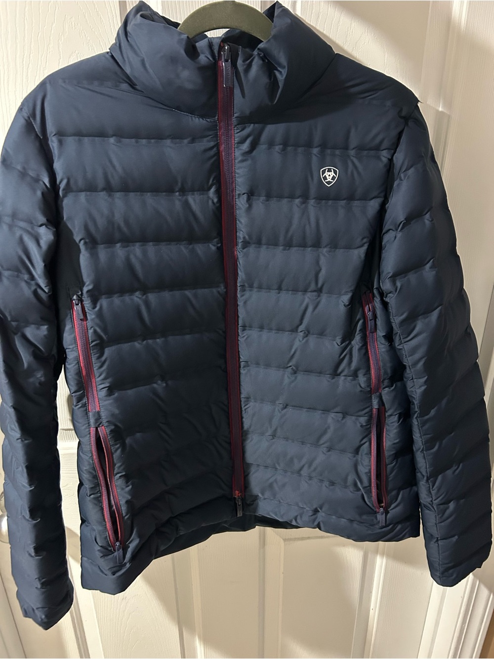 Ariat Women’s Navy Jacket with Burgundy Zippers